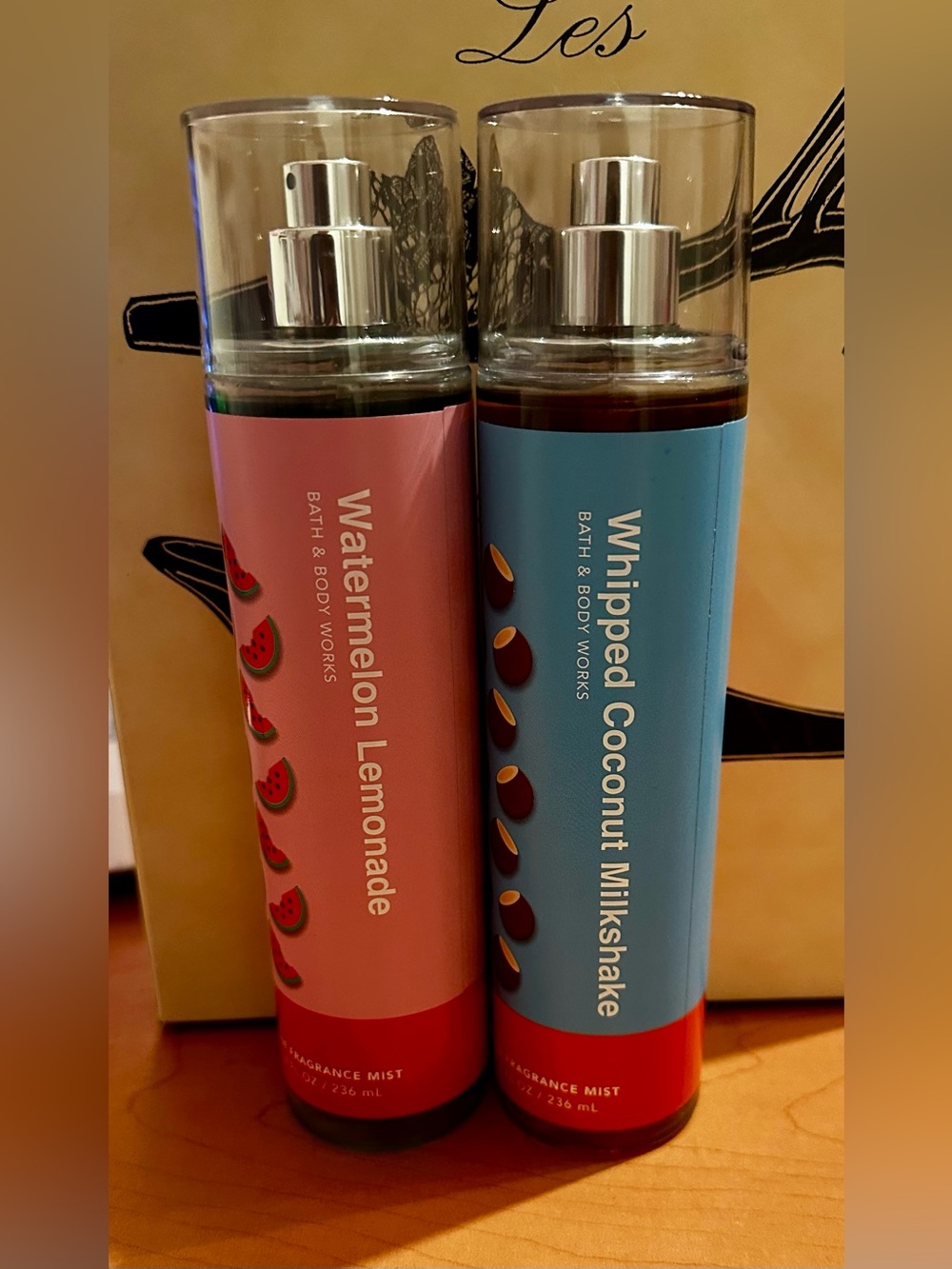 Bath & Body Works Watermelon Lemonade, Whipped Coconut Milkshake Fragrance Mist